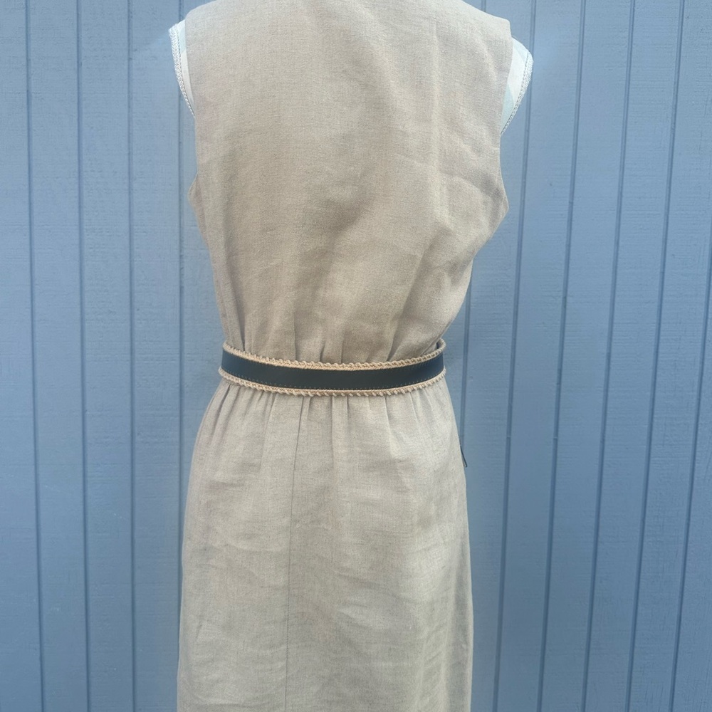Danny & Nicole Khaki Dress with Black Details - Picture 11 of 14